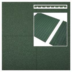 Rubber tiles green 1000x1000x25mm (m2)