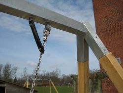 Swing beam for nest swing