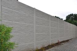 Betonzaun Tilestone grau einseitig 200x200cm