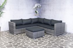 Garden furniture poly rattan Gerona (incl. cushions)