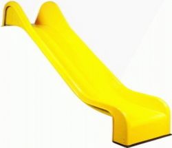 Tobogan amarillo poliester para parques infantiles 365cm