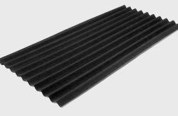 Wellplatten Bitumen schwarz 200x95cm