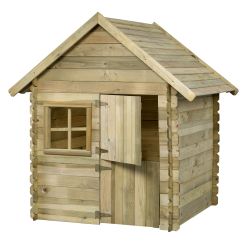 Maison enfant bois avec socle 120x120x160cm