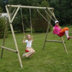 Wooden playground set swingset Ellis