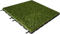 Rubber And Artificial Grass Tile 50x50cm