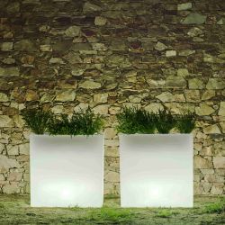 Planter and garden lighting design 80x80x32cm