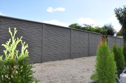 Betonzaun Modernstone grau einseitig 200x200cm