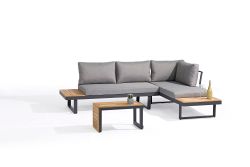 Steigerhouten lounge bank