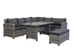 Garden furniture poly rattan Parma (incl. cushions)