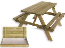 Kinderpicknicktafel met zandbak