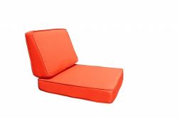 Funda de cojín para mueble de jardín poli ratán Paris naranja