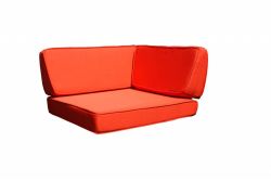 Cushion covers for poly rattan loungeset London orange
