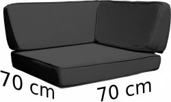Cushion for poly rattan loungeset London black
