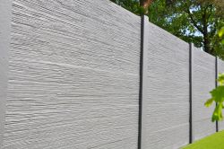 Betonzaun Linestone grau einseitig 200x200cm