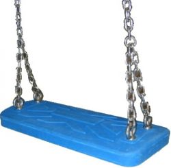 Swing blue public playground