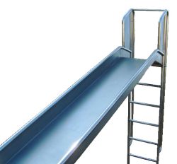 Playground slide stainless steel 200cm with ladder