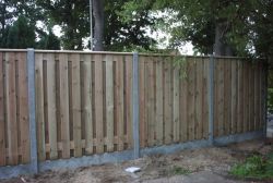 Wooden Fencing pine with concrete  200x190cm