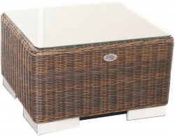 Side table London poly rattan brown