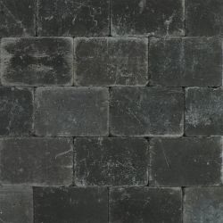 Cobblestones black tumbled 20x30x6cm (m2)