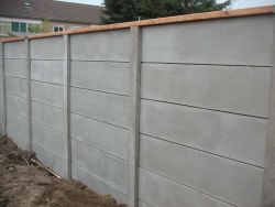 Betonzaun grau einseitig 200x193cm 