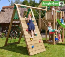 Wooden play house Jungle Hut climbing