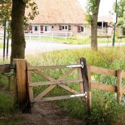 Garden gate oak frame 90x100cm