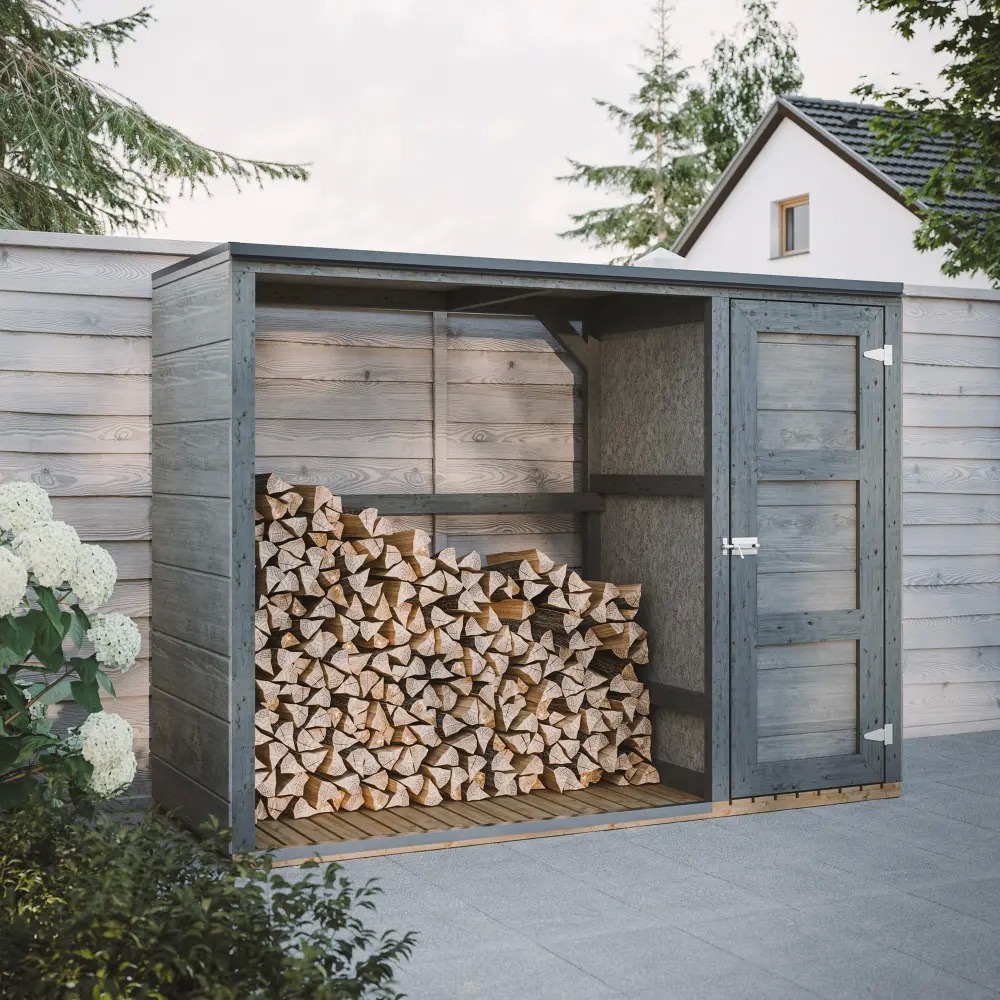 Holzlager für Brennholz 75x217x159cm