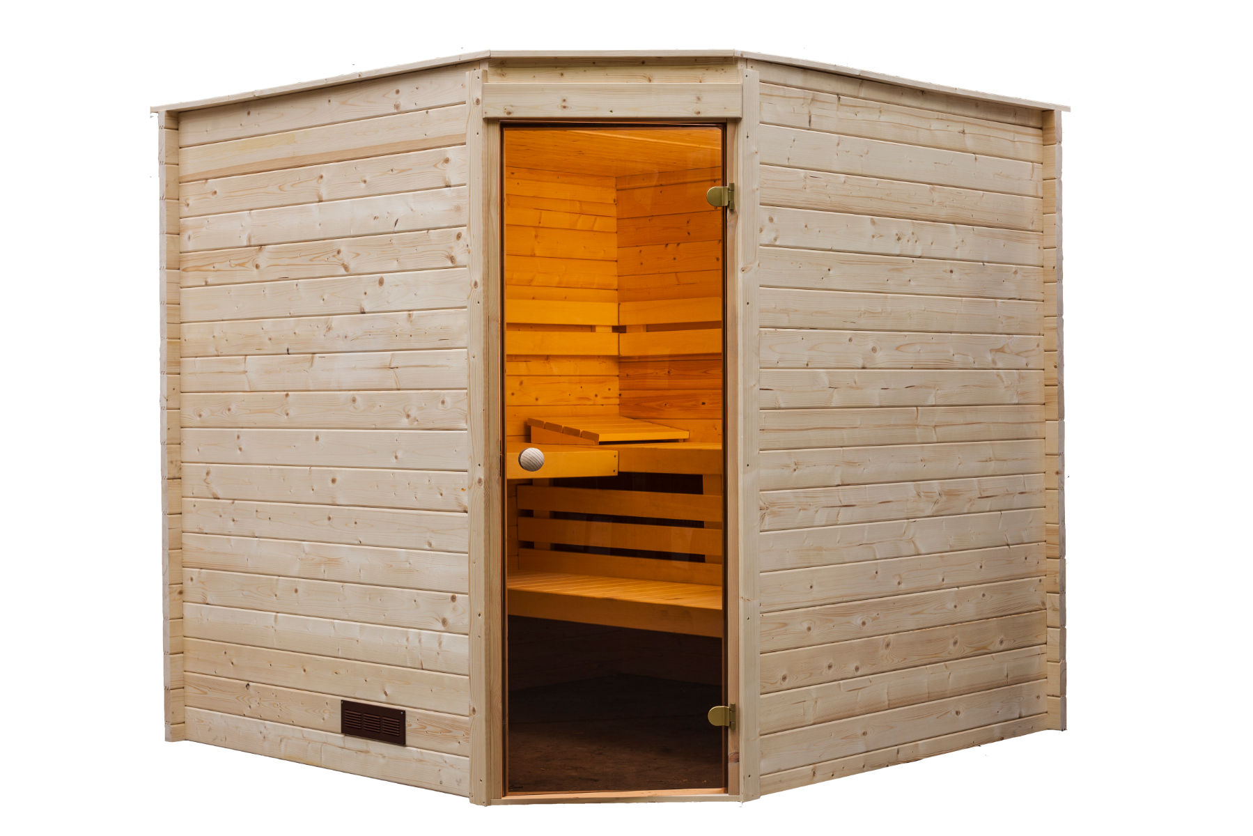 Sauna binnensauna hoekmodel 215x215cm 40mm