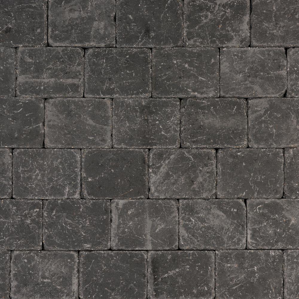 Koppelstones trommelstenen sierbestrating zwart, 21x14x6cm, per m2