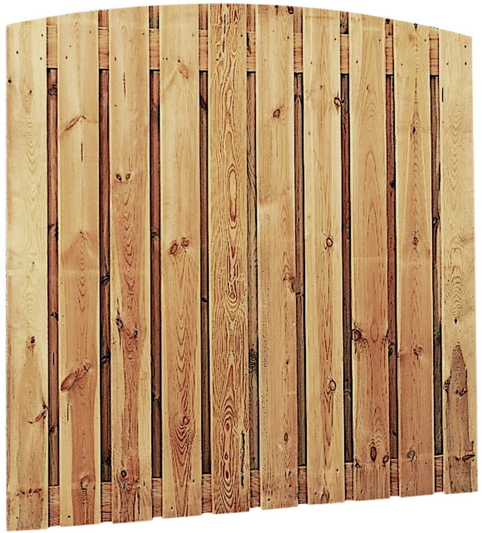 Schutting tuinscherm toog 19 planks 180x180cm RVS