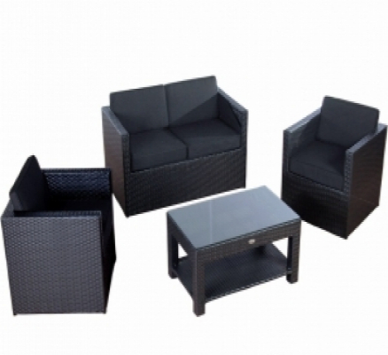 Intergard Loungeset Tuinset Wickerset Ambiente Zwart intergard kopen in de aanbieding Intergard Loungeset Tuinset Wickerset Ambiente Zwart intergard kopen in de aanbieding