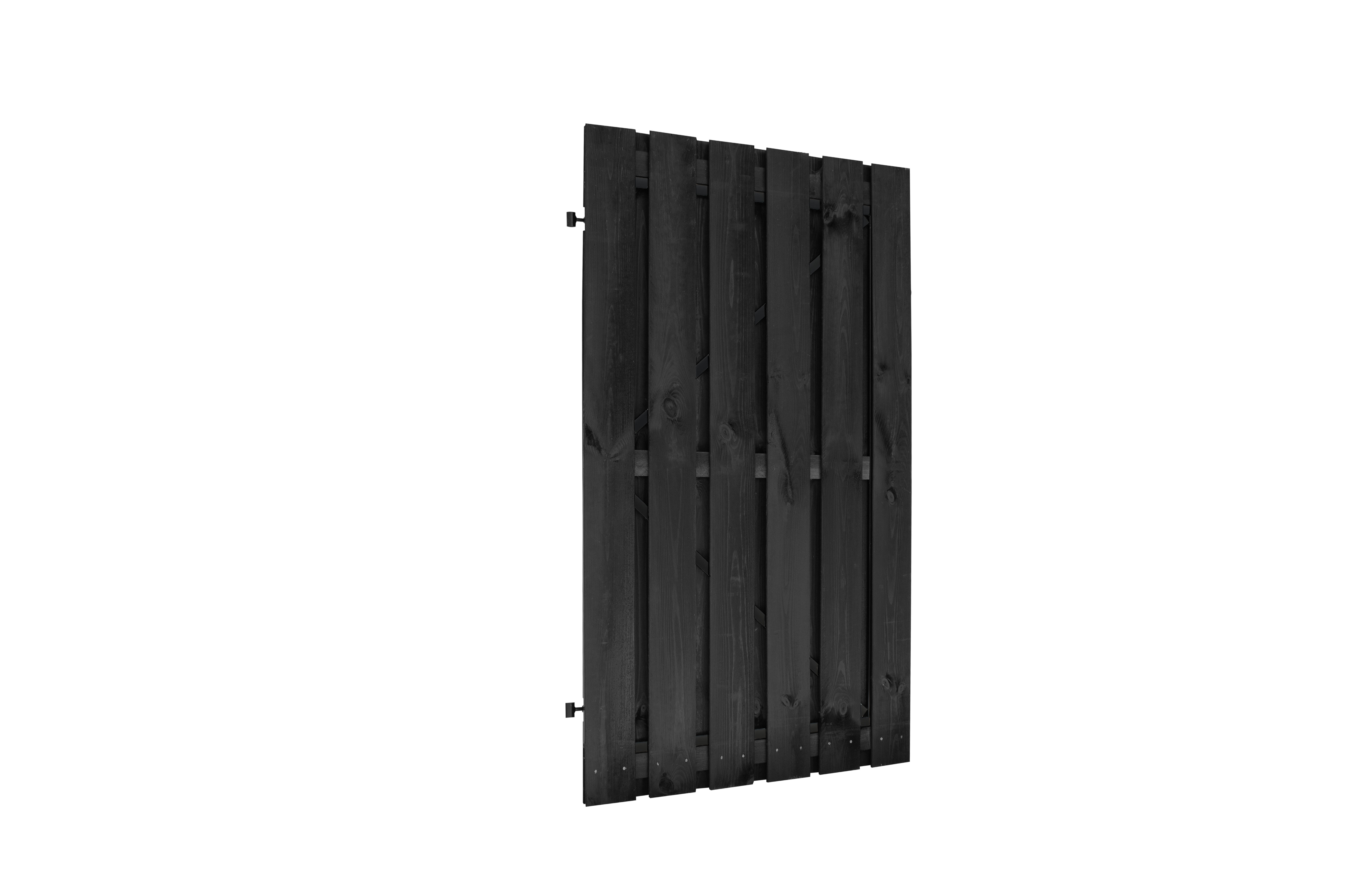 Tuinpoort op poortframe zwart verstelbaar incl. dag en nachtslot 100x180cm
