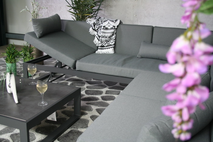Aluminium loungeset of wicker?