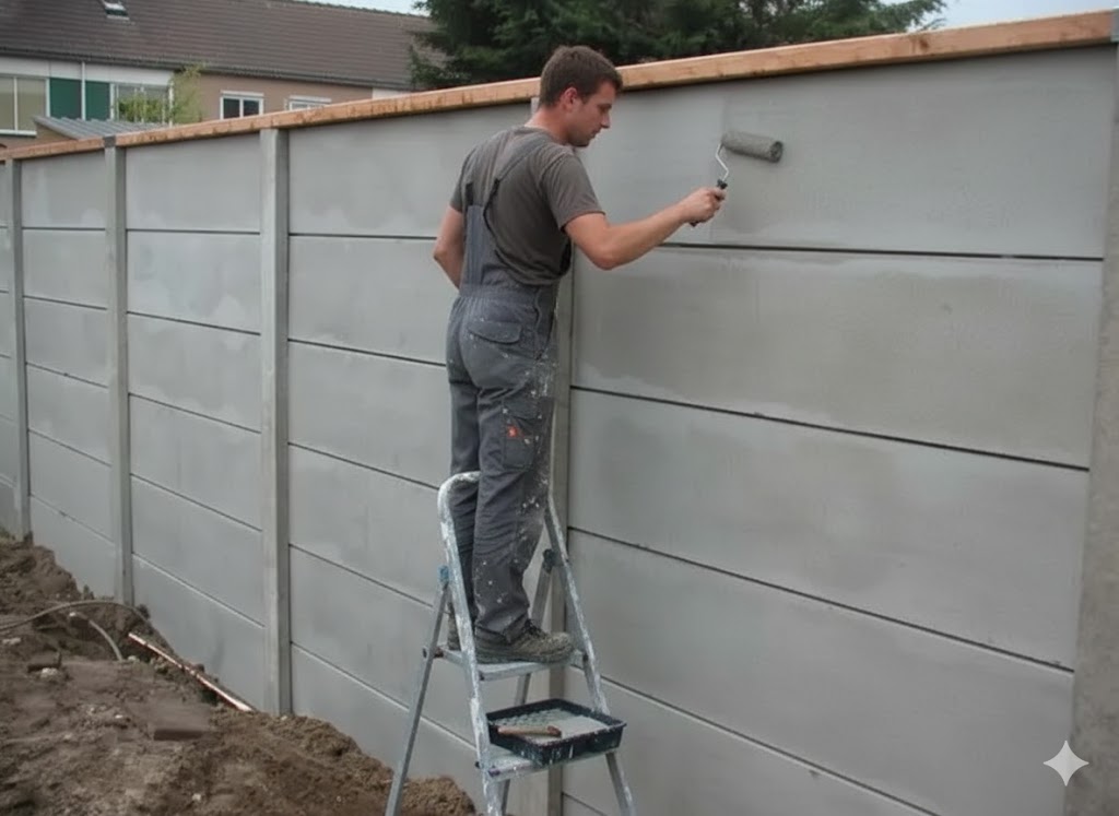 beton schutting verven